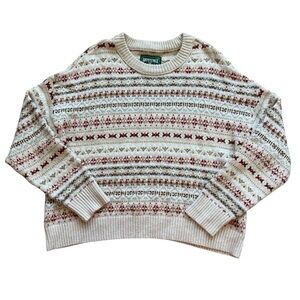American Eagle Fair Isle Sweater XL Winter Nordic Cottagecore Grandpa Aesthetic